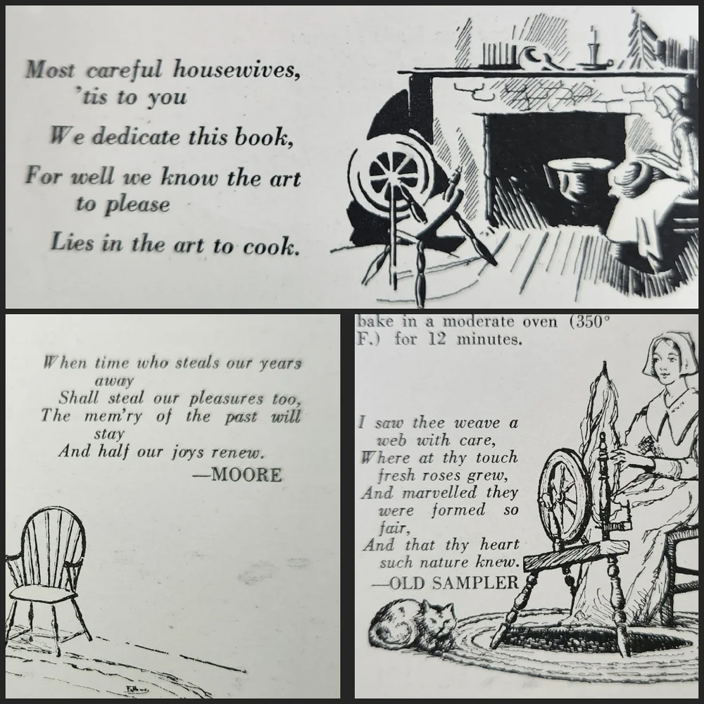 Vintage 1936 New England Cook Book – Wooden Cover Hinges – 300 Regional Recipes - Picture 6 of 14